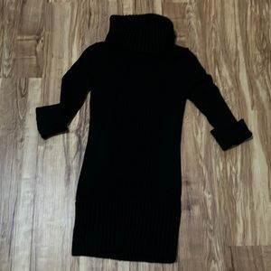 Black Turtleneck cowl neck Sweater Dress small medium Cute